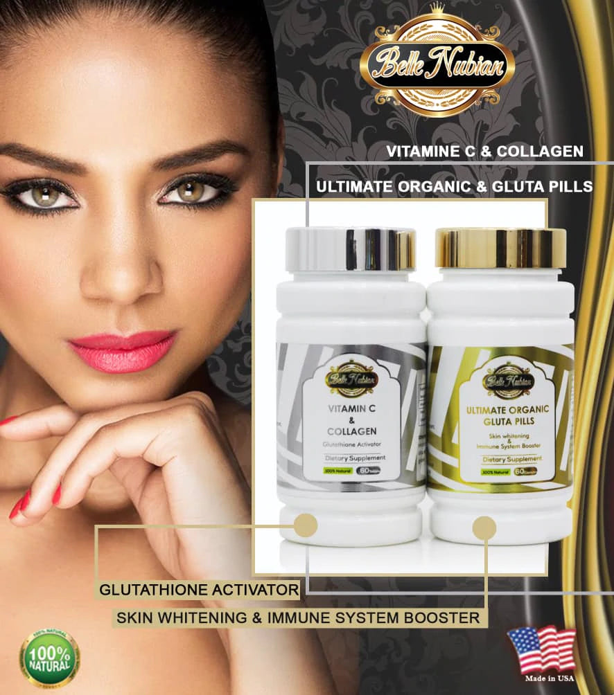 PILULES BIO ULTIMES + VITAMINE C & COLLAGÈNE. (SET TRES ÉCLAIRCISSANT)