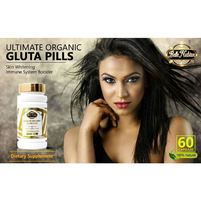 glutathione pills belle nubian & VITAMIN C COLLAGEN SUPER WHITENING CAPSULES x 4 Boxes ULTIMATE ORGANIC VITAMIN C& COLLAGEN