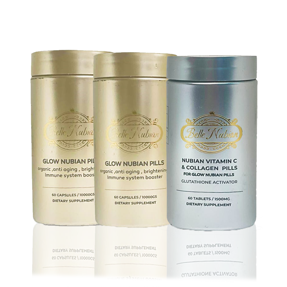 2 BOITES GLOW NUBIAN + 1 BOITE VITAMINE C & COLLAGENE...